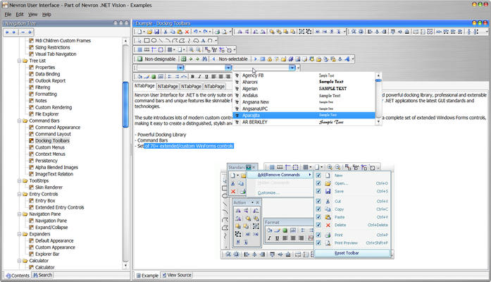 Powerful WinForms user interface controls.